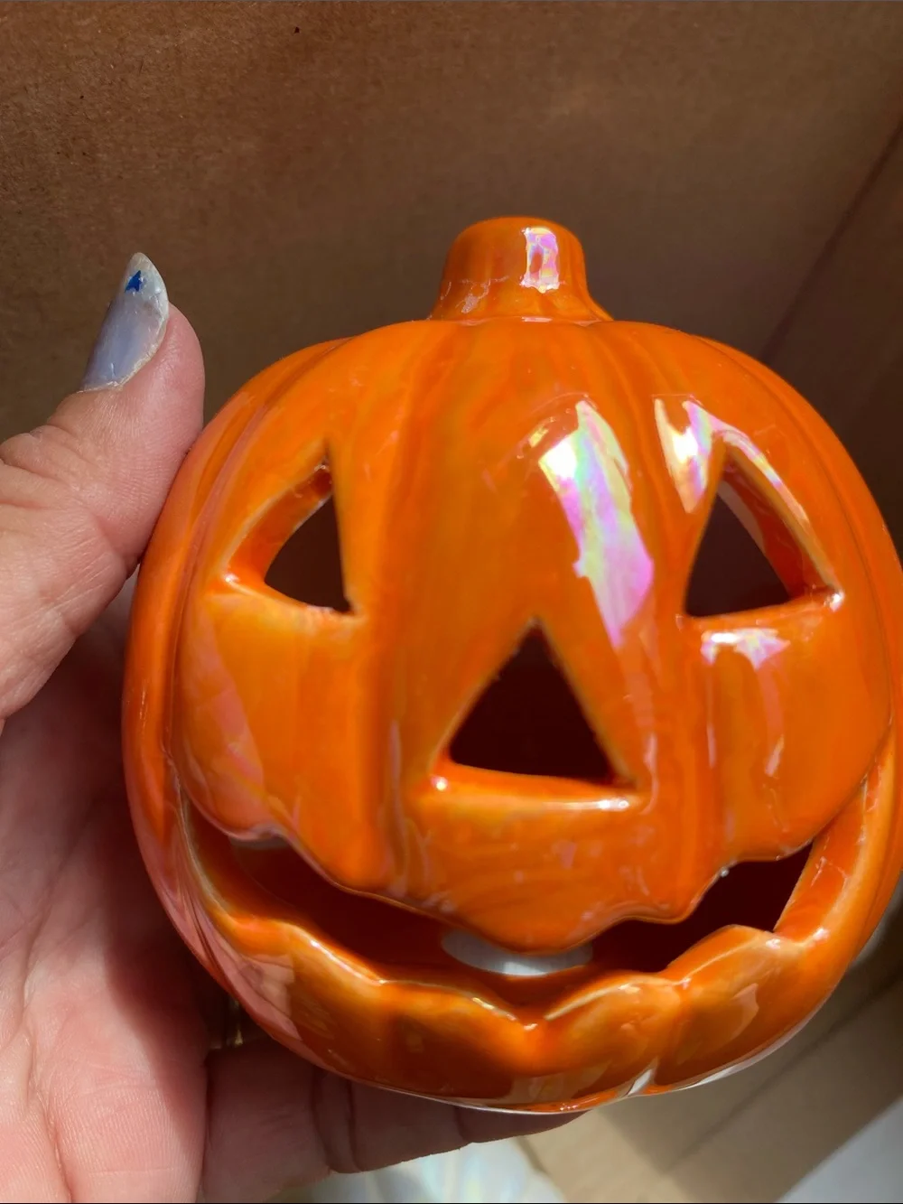 Ceramic Jack-o'-Lantern Pumpkin Decor Set